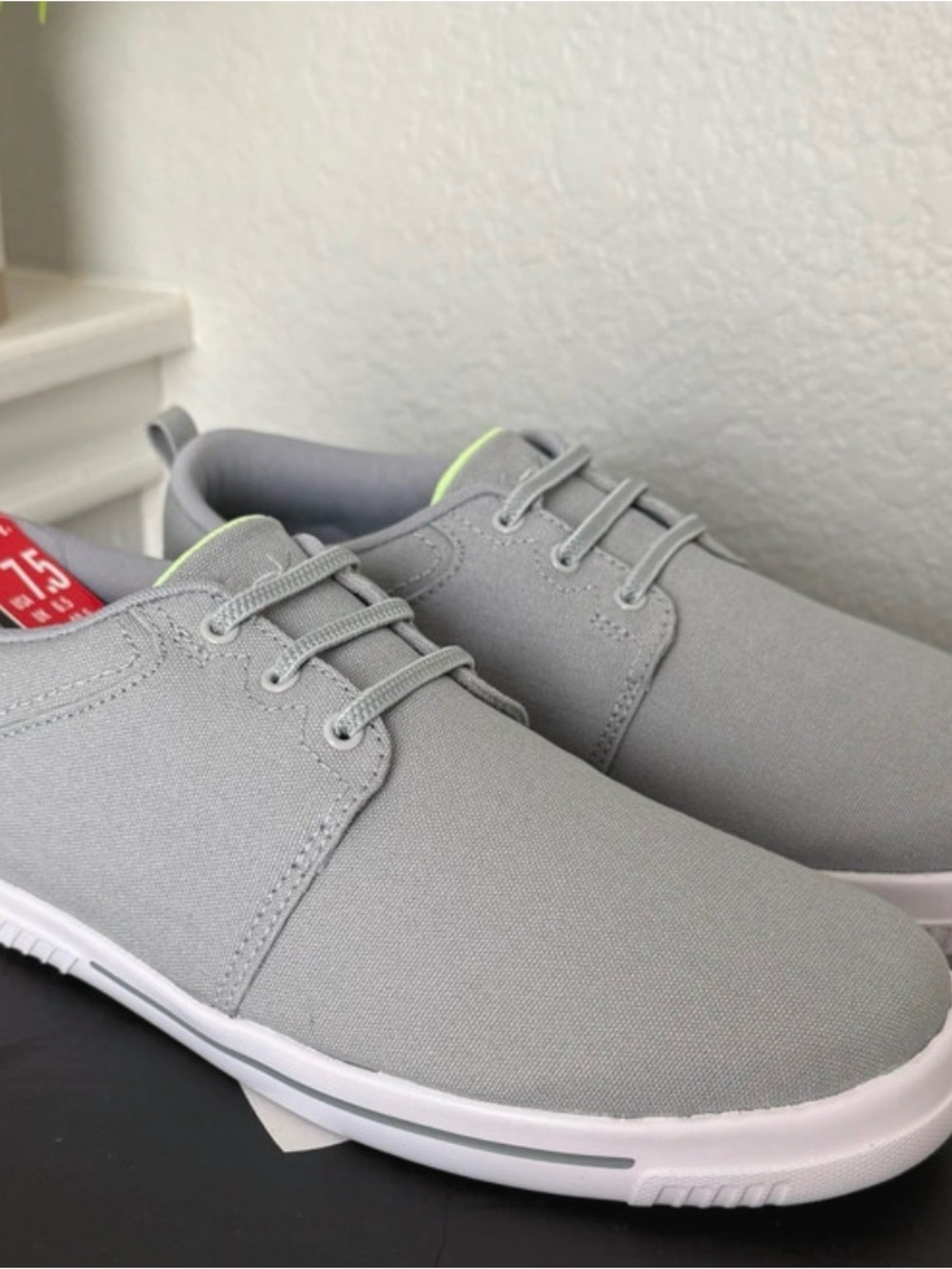Under Armour Men’s Light Gray Canvas Lace-Up Sneakers